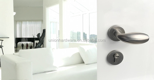 Manija de Puerta Moderna de Acero Inoxidable <span class=keywords><strong>con</strong></span> Forma de Huevo para Interiores de Apartamentos, <span class=keywords><strong>con</strong></span> Escudo Decorativo, Elegante Manija de Puerta Interior - Product Image 3