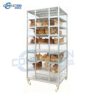 Boîte de rangement en métal robuste, cages à poulets commerciales, revêtement en poudre, capacité de 1000 kg à vendre, <span class=keywords><strong>cage</strong></span> à <span class=keywords><strong>chinchilla</strong></span> - Product Image 1