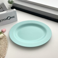 Assiette plate avec logo personnalisé Assiette ronde en plastique pour la cuisine Assiette en plastique RPET pour le restaurant