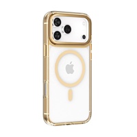 Coque magnétique transparente de luxe pour iPhone 17 Air 16E 15 14 Pro Max Plus TPU pare-chocs antichoc couverture rigide avec caméra en métal
