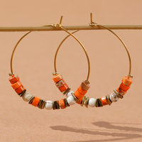 Go2boho Venta al por Mayor Pendientes de Aro Boho de Lujo Hechos a Mano con Múltiples Cuentas para Mujer Regalos de Joyería de Moda para Uso Diario