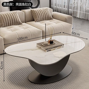 Modern minimalist granite slab coffee <b>table</b> for <b>small</b> living spaces Modern minimalist living room Home use Irregular - Product Image 4