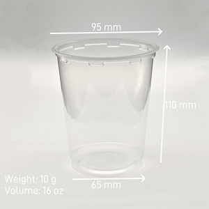 Sulide PP usa e getta Tacas De Sorvetes Descartaveis 500ml di plastica trasparente tazze da 16 once di vaschetta per gelato - Product Image 2