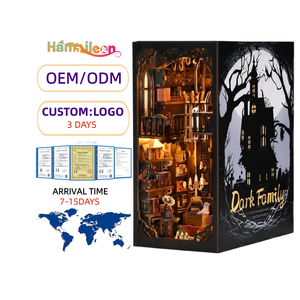 Vente flash : Puzzle en bois 300-500 pièces, la <span class=keywords><strong>famille</strong></span> <span class=keywords><strong>Addams</strong></span>, serre-livres, kit de puzzle 3D, niche à livres, bricolage, niche à livres avec lampe - Product Image 1