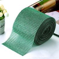 Chinacrystal Bougeoir en maille en plastique cristallin en forme de cœur, pour fournitures de fête d'anniversaire, de mariage, décoration de gâteau et cadeaux