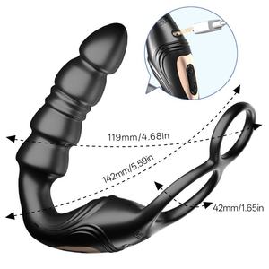 Masajeador de Próstata Inalámbrico Shawser con Terapia de Suelo Pélvico, Relajante Muscular y Alivio del Dolor - Tapón Anal Vibrador Resistente al Agua - Product Image 1