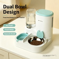 Distributeur d'eau automatique pour animaux de compagnie personnalisable avec gamelle en acier inoxydable, conception séparée, fournisseur en gros