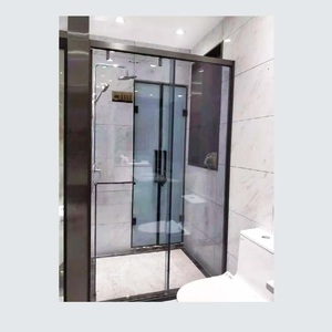 <span class=keywords><strong>Puerta</strong></span> de <span class=keywords><strong>Ducha</strong></span> de Vidrio Templado de 8/10 mm, Marco de Acero Inoxidable 304, <span class=keywords><strong>Mampara</strong></span> de <span class=keywords><strong>Ducha</strong></span> Corredera con Cierre Suave, Diseño Moderno para Baño de Hotel/Villa - Product Image 4