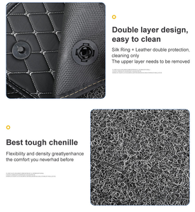 Alfombrilla de coche antideslizante 7D de cuero de empalme de Color personalizado para <span class=keywords><strong>KONA</strong></span> - Product Image 4