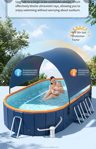 Vente directe d'usine - Piscine pour animaux <span class=keywords><strong>de</strong></span> compagnie - Kit complet avec auvent pare-<span class=keywords><strong>soleil</strong></span> - Baignoire pour chien et chat - Piscine pour jardin - Product Image 3