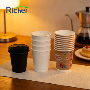 Vasos de Papel Kraft Rígidos Personalizados al por Mayor para Bebidas Calientes y Frías en Restaurantes y Cafeterías - Product Image 3