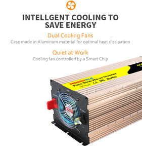 Convertisseur d'alimentation pour voiture extérieur 4000W 4kW 12V 24V DC vers AC 110V <span class=keywords><strong>220V</strong></span> 230V à onde sinusoïdale pure avec certifications FCC, CE, RoHS - Product Image 3