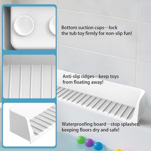 Protection anti-éclaboussures pour <span class=keywords><strong>baignoire</strong></span> avec plateau <span class=keywords><strong>de</strong></span> jeu et étagère, dotée <span class=keywords><strong>de</strong></span> ventouses puissantes, support <span class=keywords><strong>de</strong></span> rangement pour jouets à placer au-dessus <span class=keywords><strong>de</strong></span> la <span class=keywords><strong>baignoire</strong></span>, protection <span class=keywords><strong>de</strong></span> rebord <span class=keywords><strong>de</strong></span> <span class=keywords><strong>baignoire</strong></span> - Product Image 2