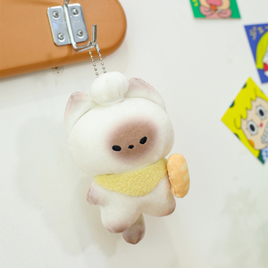 Lindos juguetes de peluche en forma de gato: gatito de muñecos de peluche suave con bufandas amarillas juguetes de peluche - Product Image 4