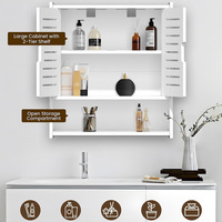 Badezimmerregal PVC Modern Minimalistisch Ohne Bohren Montierbar Großes Fassungsvermögen Wandmontiertes Mehrstufiges Organizer-Aufbewahrungsregal