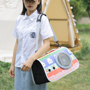 Portable Pet <b>Carrier</b> <b>Backpack</b> Oxford Cloth Cartoon Design Breathable <b>Cat</b> Dog Bag Crossbody Travel <b>Carrier</b> for Pets - Product Image 3