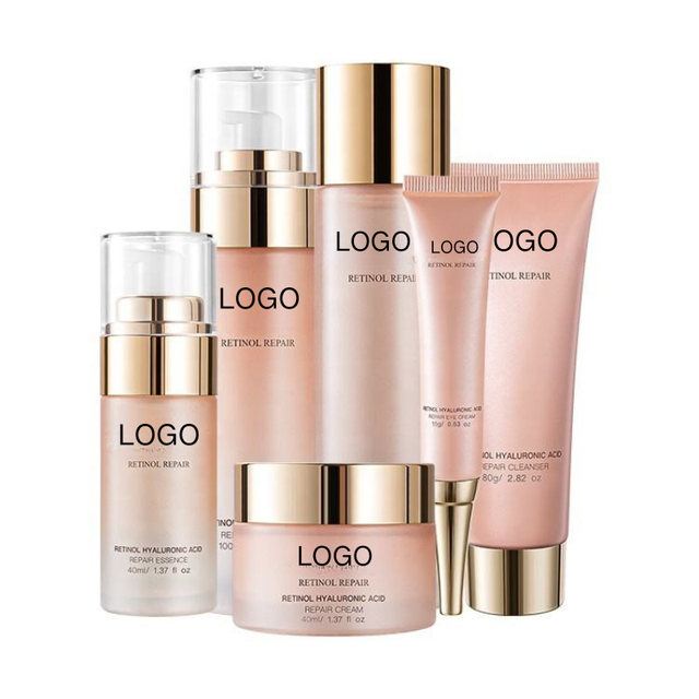 XM Private Label Retinol Repair Skincare Set OEM ODM With Retinol Hyaluronic Acid Woman Whitening Gift Kit Facecare Set Products