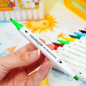 Nhà Sản Xuất Vật Liệu Bền Nghệ Thuật Thiết Kế Bàn Chải Tip Đánh Dấu Nghệ Thuật Ma Thuật Fine Tip Kép Bàn Chải Nghệ Thuật Đánh Dấu Bút Thiết Lập - Product Image 2