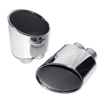 Tuyau d'échappement en acier inoxydable argenté Double embout de silencieux intérieur Buse Coupé RS3 RS4 RS5 RS6 RS7 S3 S4 S5 S6 S7 Accessoires de voiture