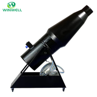 Machine à mousse haute puissance Winwell 1800W, contrôle DMX512, construction en aluminium métallique, portée de pulvérisation de 40 pieds, pour anniversaires