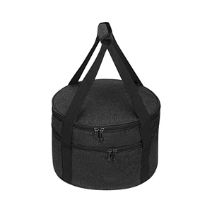 Sac isotherme à 2 compartiments pour repas, avec support pour assiette chaude et saladier, et poignée - Product Image 1