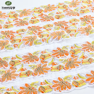 Bordure en dentelle d'organza soluble dans l'eau de haute qualité, sexy, multicolore, avec strass, broderie, 3 ensembles, hotfix, <span class=keywords><strong>DMC</strong></span>, pour robe - Product Image 5