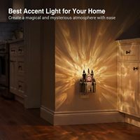 Veilleuse LED LOHAS RGB en forme de château d'église, à changement de couleur, avec lentille diamant, à brancher sur prise murale, décorative 3D pour chambre et salon