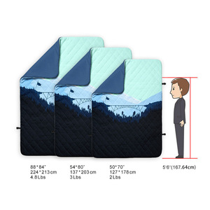 Manta de Poliéster Impermeable Personalizada para Exteriores, Rectangular, Plegable, para Camping y Picnic, Rellena de Plumas y Algodón para Uso en Invierno - Product Image 3