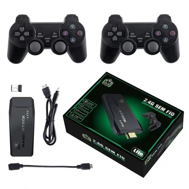Plug and Play Video Game M8 Wireless Retro Console Retro Game Stick 64G TV Games Dual Controller with 4K Stick for TV