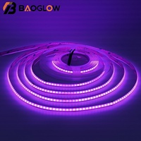 Bande lumineuse LED flexible large RGB 576 LED, 5 m, DC12V 24V, bande lumineuse RGB à changement de couleur, dimmable, bandes lumineuses intelligentes COB, restaurants
