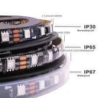 Guirlandes lumineuses LED intelligentes 24V, synchronisation musicale, changement de couleur RVB, longue portée, contrôle à distance par application, 8mm, IP65