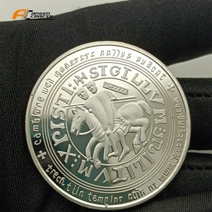 Metall und benutzer definierte spezielle christliche Kirchen münze <span class=keywords><strong>Royal</strong></span> Cross Shield Knights Coin - Product Image 4