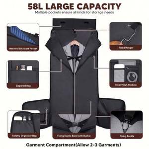 <span class=keywords><strong>Maletas</strong></span> de Viaje 2 en 1 con Compartimento para Zapatos, Bolsas de Viaje Tipo Maleta Colgante para Hombre y Mujer, Bolsas de Lona para Ropa - Product Image 4