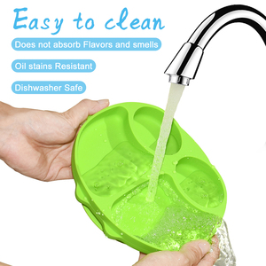 Bulaşık makinesinde yıkanabilir 100% gıda sınıfı silikon bölünmüş emme plakaları baykuş şekli bebek tabağı bebek ve yürümeye başlayan çocuk için - Product Image 4