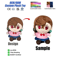 Jouets en peluche d'anime personnalisés, poupées en peluche douces personnalisées, personnages de jeux de dessins animés en peluche, décoration pour enfants