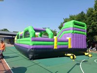 Trampoline gonflable de qualité commerciale en PVC pour adultes, château de saut avec toboggan et obstacles combinés, intérieur/extérieur