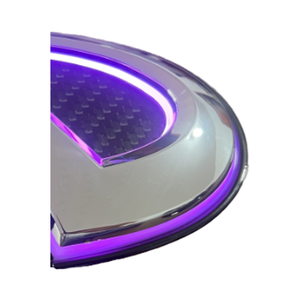 Gril Logo Mobil LED RGB Honeycomb Flowing Carbon Forged Tanpa Darah Baru untuk Q60 Q60S Coupe 2014 2015 2016 - Product Image 1