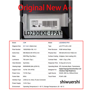 ขายส่งหน้าจอ LCD เกรด A+ ขนาด 23.1 นิ้ว รุ่น LD230EKN FPN1 LD230EKS FPN1 LD230EKE FPA1 DV231FHM NV1 NV0 DV231FHB NV0 VTF231BJ02 EV232ZZM <span class=keywords><strong>N10</strong></span> - Product Image 3