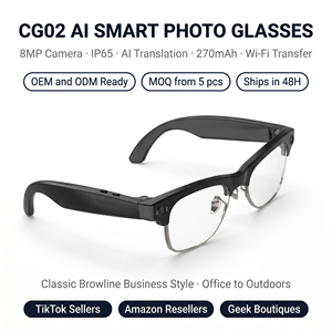 Gafas Inteligentes con Cámara Browline, Fotos <span class=keywords><strong>de</strong></span> 32MP, IP65, Compañero para Pilotos <span class=keywords><strong>de</strong></span> Drones, Grabación POV con Bluetooth Manos Libres, Envío en 48H - Product Image 1
