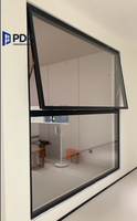 Nuevo Producto, Ventana de Aluminio Laminado Ultra Transparente con Persiana y Función de Apertura Abatible para Uso en Exteriores y Villas