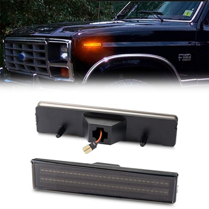 2 Luces LED Ámbar Delanteras Laterales para Parachoques, Compatibles con <span class=keywords><strong>Ford</strong></span> <span class=keywords><strong>Bronco</strong></span> F150 F250 F350 Pickup Truck SUV 1980-1986 - Product Image 1