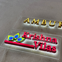 Enseigne commerciale en lettres 3D en acrylique avec mini LED, enseigne lumineuse pour logo d'entreprise, pour boutique de détail, hôtel
