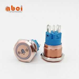 Giá cả hợp lý <span class=keywords><strong>LED</strong></span> momentary khách sạn chuông cửa kim loại màu đỏ không thấm nước đẩy nút Thiết bị chuyển mạch 19 Mét chiếu sáng <span class=keywords><strong>LED</strong></span> nút chuyển đổi - Product Image 3