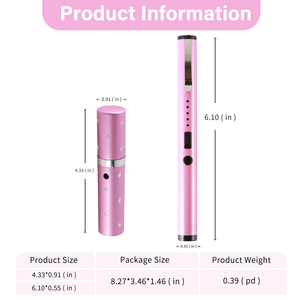 <b>Pink</b> Rechargeable Flashlight Aluminum Alloy Body With USB Cable And Rhinestone Design Promotional Novelty <b>Gift</b> - Product Image 2