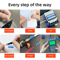 Complete 12pcs/set FTTH Fiber Optic Tool Kit Includes Cleaver Power Meter Visual Fault Locator Striper WiFi GPRS TCP