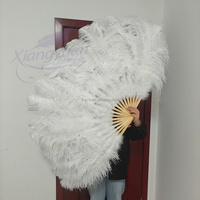 Éventail en Plumes d'Autruche Grand et Moelleux, Teintes Colorées, Idéal pour Spectacles de Danse, Carnavals et Décoration - Offre Spéciale