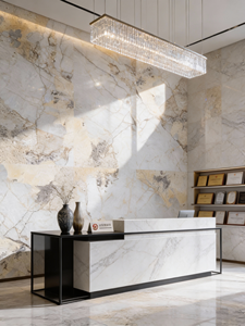 Dalle de marbre en porcelaine Golden <span class=keywords><strong>Pandora</strong></span> 750*1500 pour mur et sol, idéale pour salle de bain, cuisine, comptoir, pierre frittée - Product Image 2