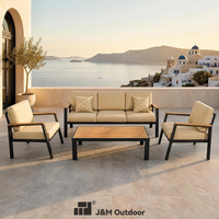 Livraison Gratuite - Ensemble de 4 Chaises et Canapé de Jardin Extérieur - Moderne, Pliable, Imperméable, Confortable - Pour Balcon, Patio, Salon, Parc