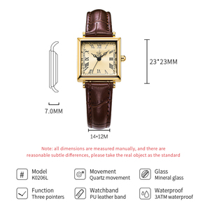<span class=keywords><strong>Orologio</strong></span> da <span class=keywords><strong>Donna</strong></span> con Movimento Seiko, Impermeabile, al Quarzo, <span class=keywords><strong>Cinturino</strong></span> in <span class=keywords><strong>Pelle</strong></span>, Design Semplice, Lussuoso, Classico ed Elegante, Prodotto da Fabbrica di Guangzhou - Product Image 2