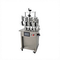 Équipement de remplissage vertical quantitatif pour cosmétiques et parfums ; Remplisseuse pneumatique 4 têtes de qualité professionnelle pour produits chimiques quotidiens